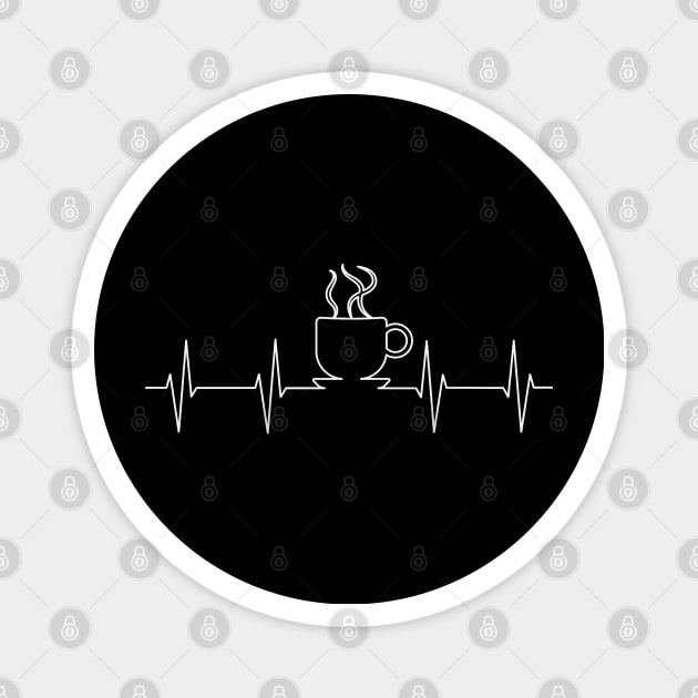 Coffee addict heartbeat Magnet by Daskind